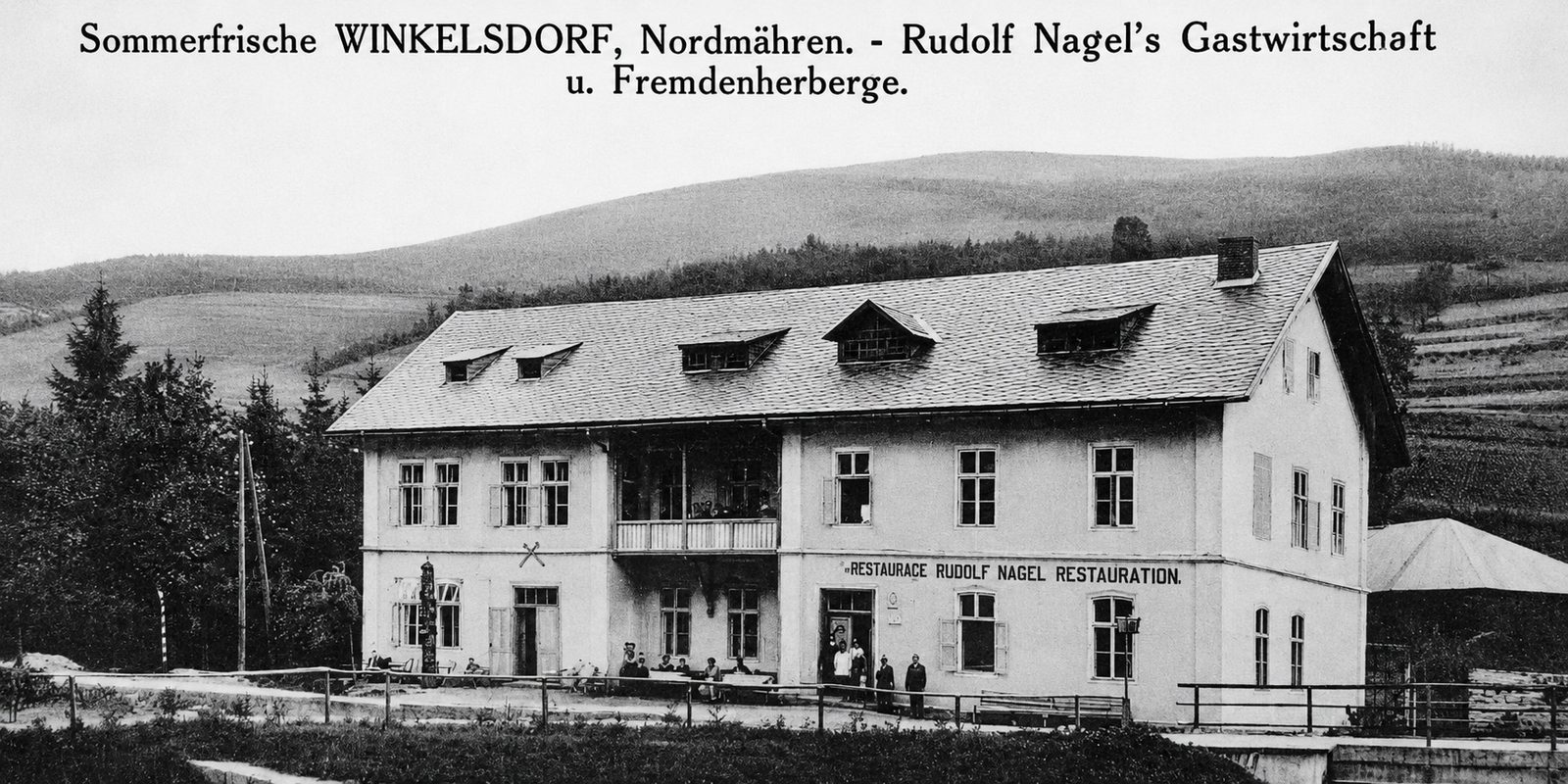 Rudolf Nagel's Gastwirtschaft — Winkelsdorf, počátek 20. století